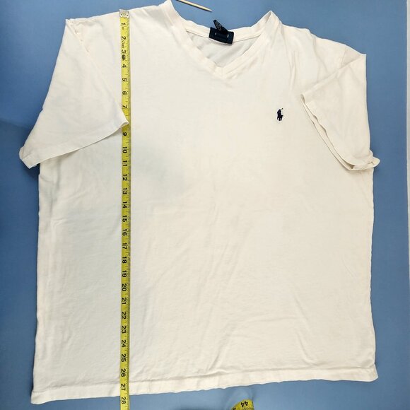 Polo Ralph Lauren V-Neck Tee White Men’s XL - Picture 4 of 8